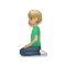 Man Kneeling- Medium-Light Skin Tone emoji on LG